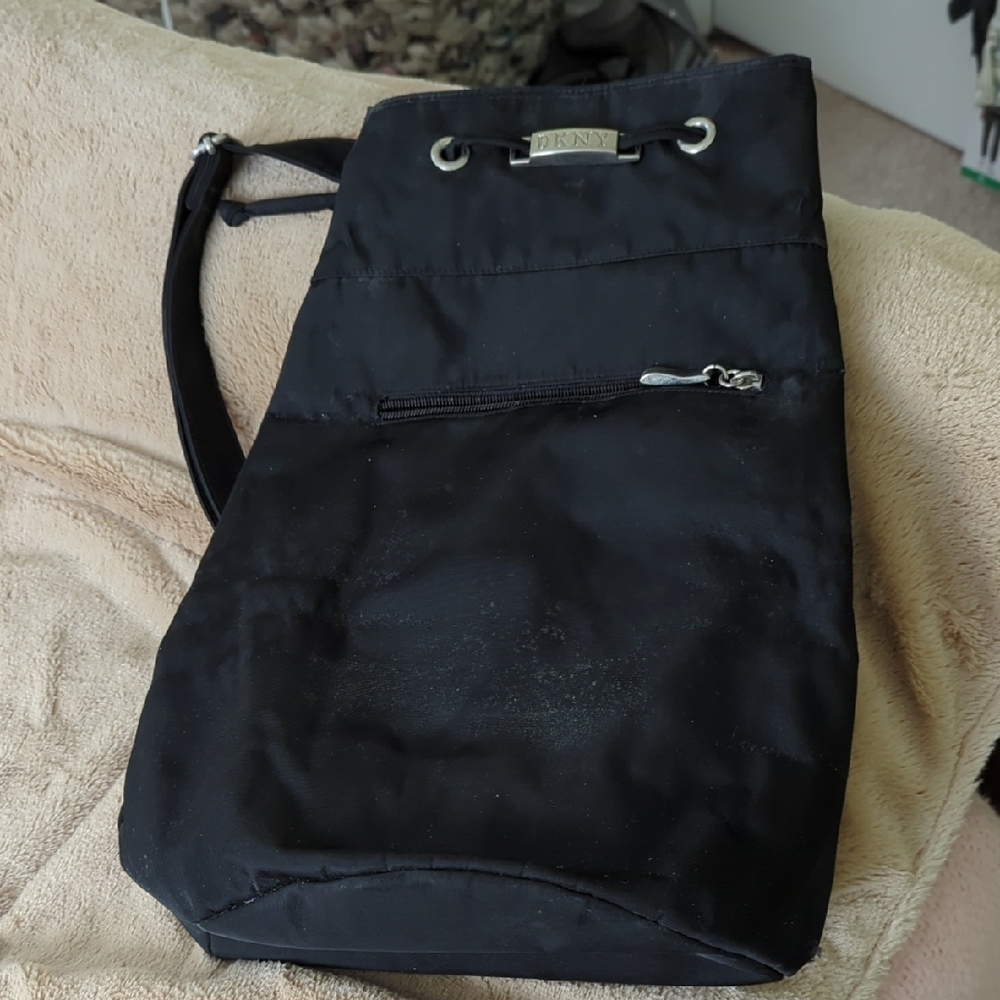 DKNY Black Nylon Backpack
